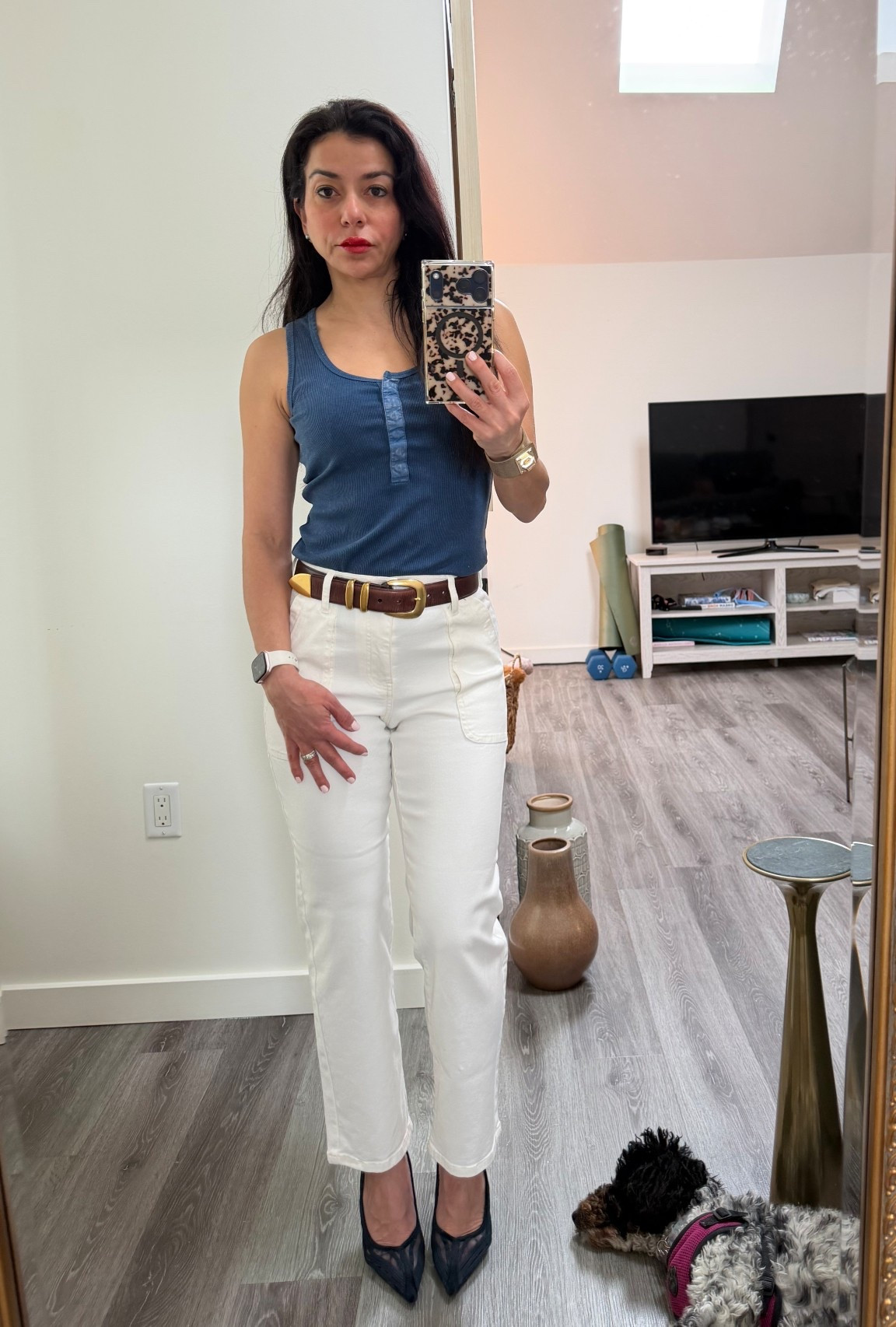 Spring is here today and this is my Saturday spring day outfit for lunch and shopping out💕 You have to snatch up this tank top it’s super soft and the white jeans have THE BEST fit!!

#LTKootd #LTKSeasonal #LTKSaleAlert