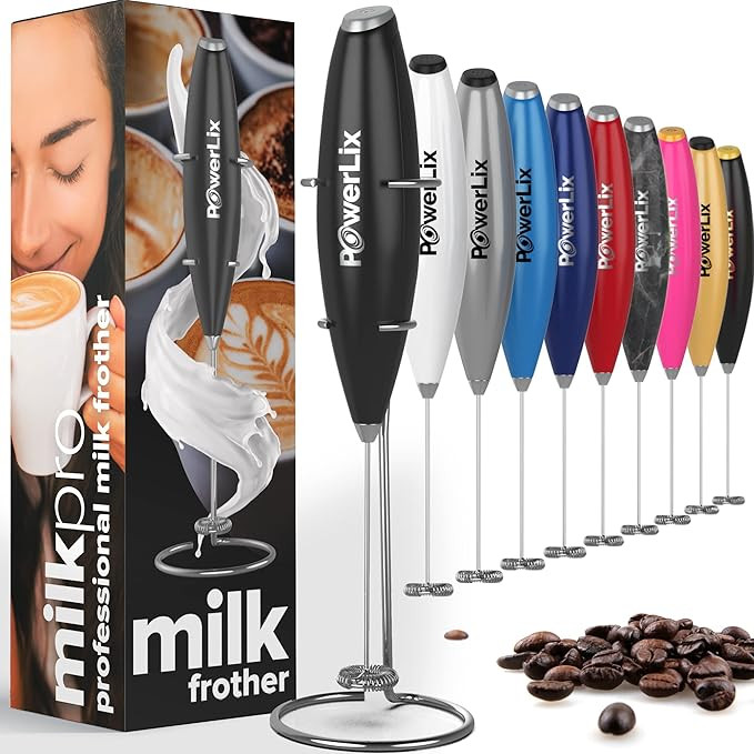 PowerLix Milk Frother Handheld Battery Operated Electric Whisk Beater Foam Maker For Coffee, Latt... | Amazon (US)