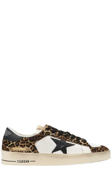 Golden Goose Deluxe Brand Stardan Leopard Panelled Sneakers | Cettire Global