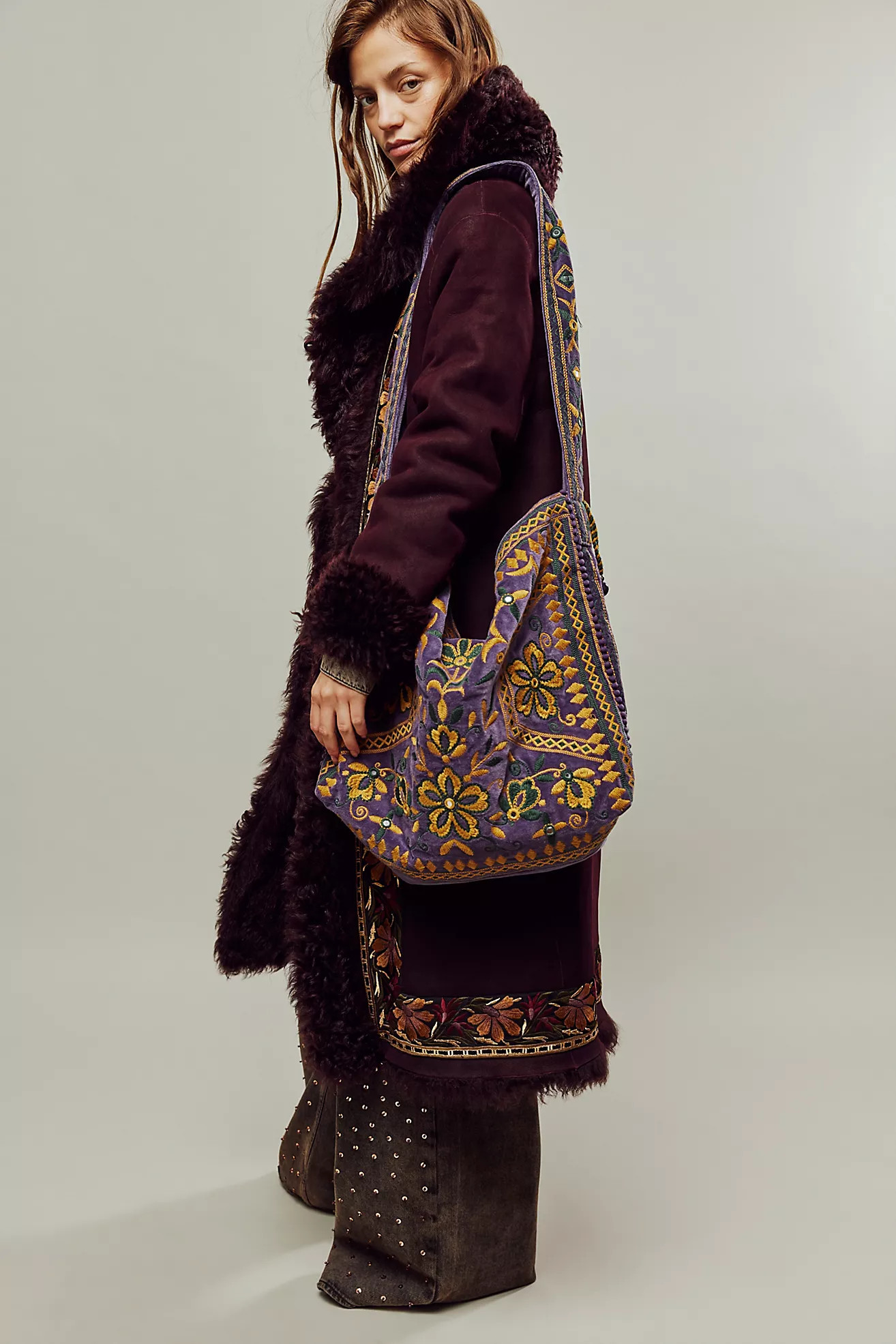 Vic Velvet Slouchy Bag | Free People (Global - UK&FR Excluded)