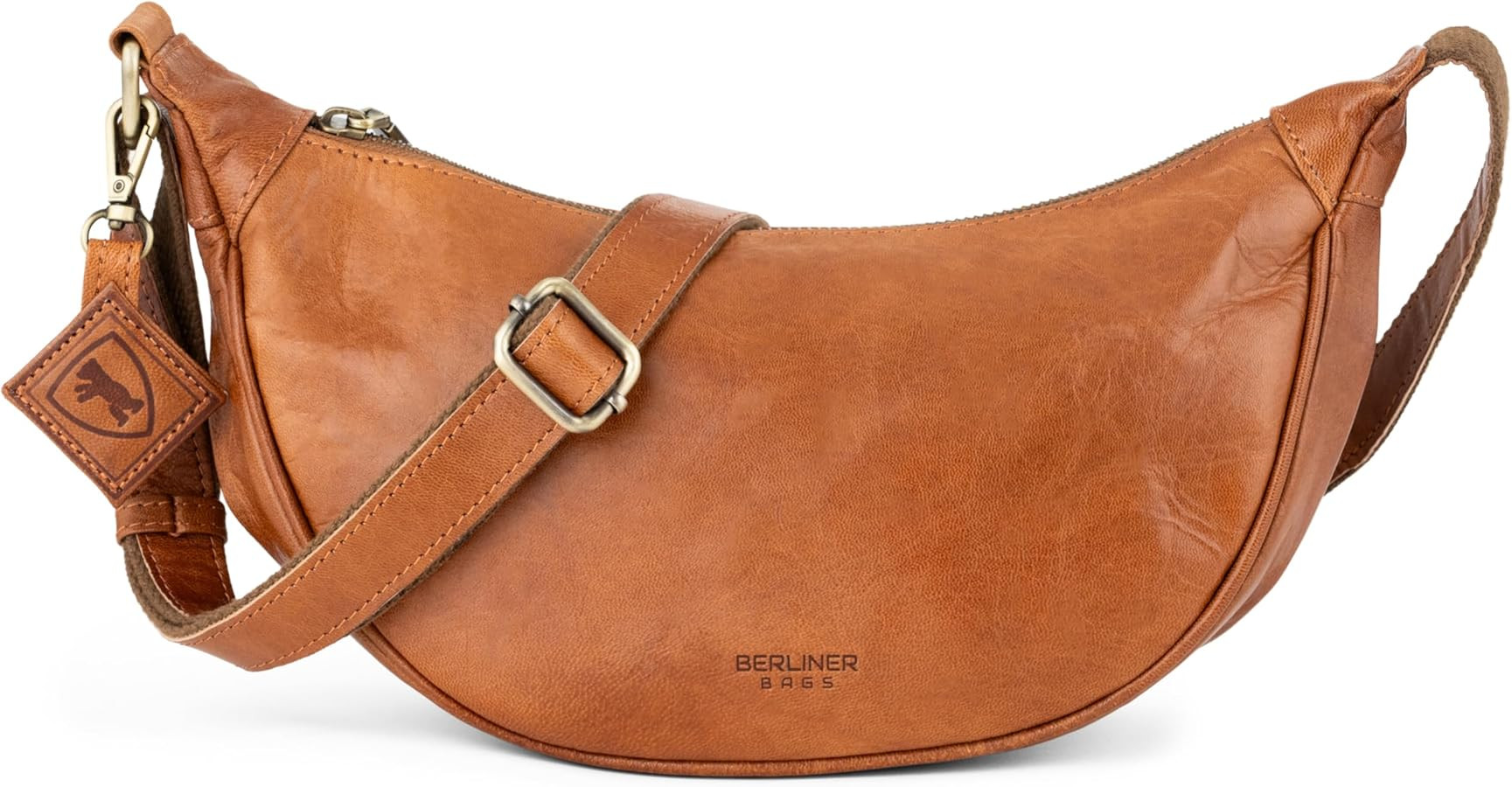BERLINER BAGS Premium Genuine Leather Crescent Bag Luna, Crossbody Bags for Women, Travel Sling B... | Amazon (US)