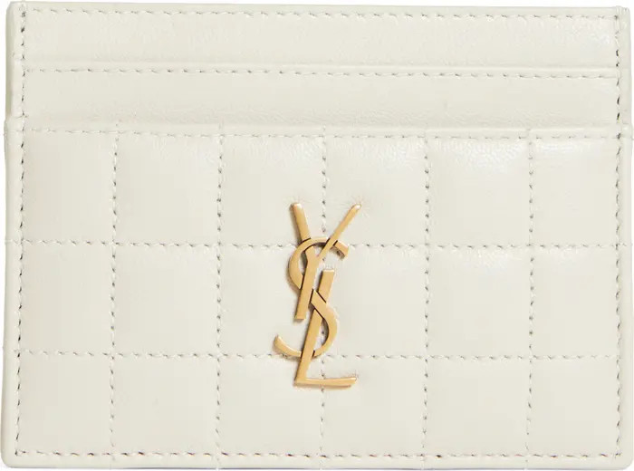 Matelassé Leather Card Case | Nordstrom