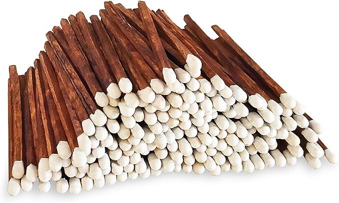 2" Brown Stick White Tip Safety Matches | 100+ Artisan Bulk Carrot Cake Style Matchsticks with Ad... | Amazon (US)