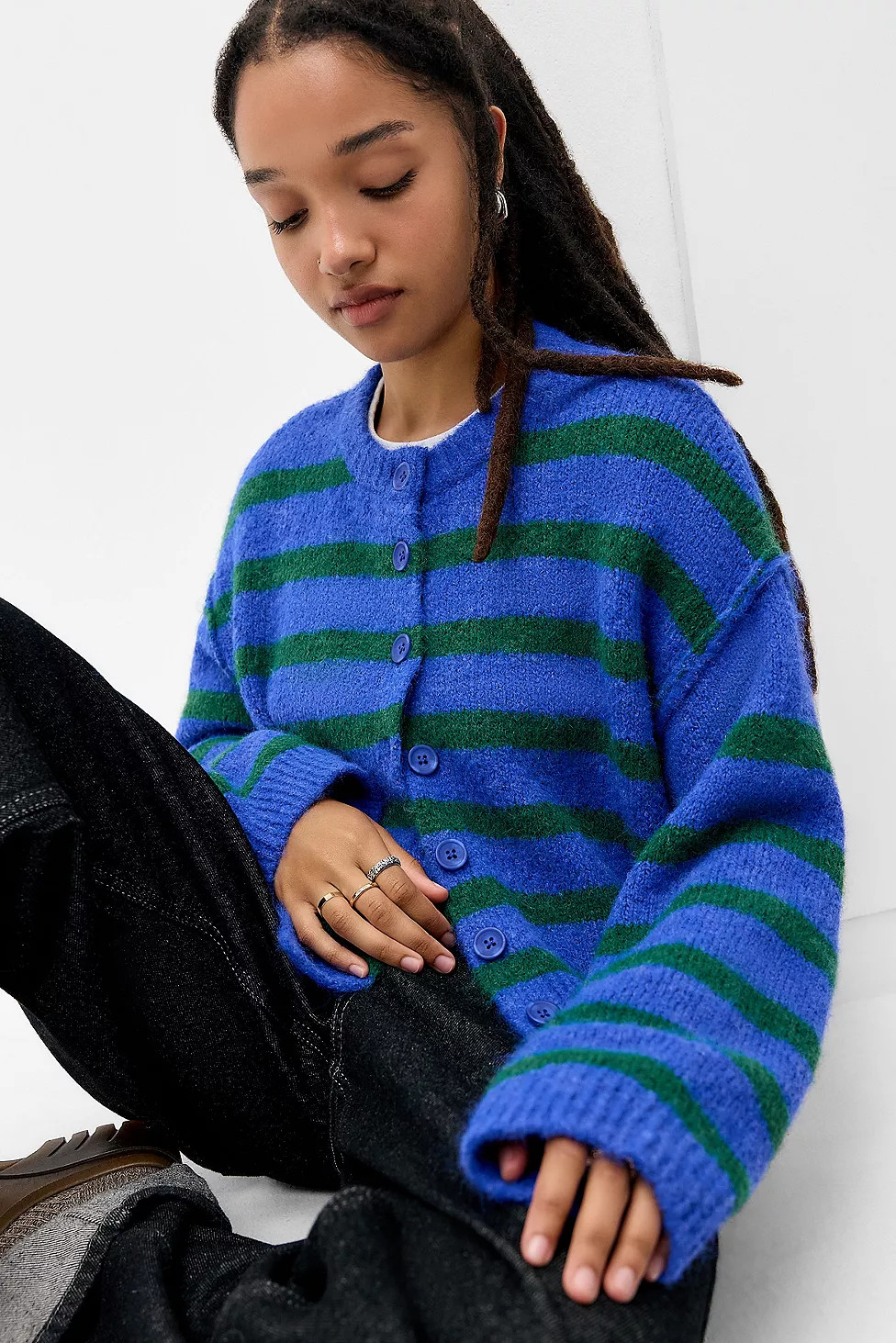 UO Marli Crew Neck Cardigan | Urban Outfitters UK