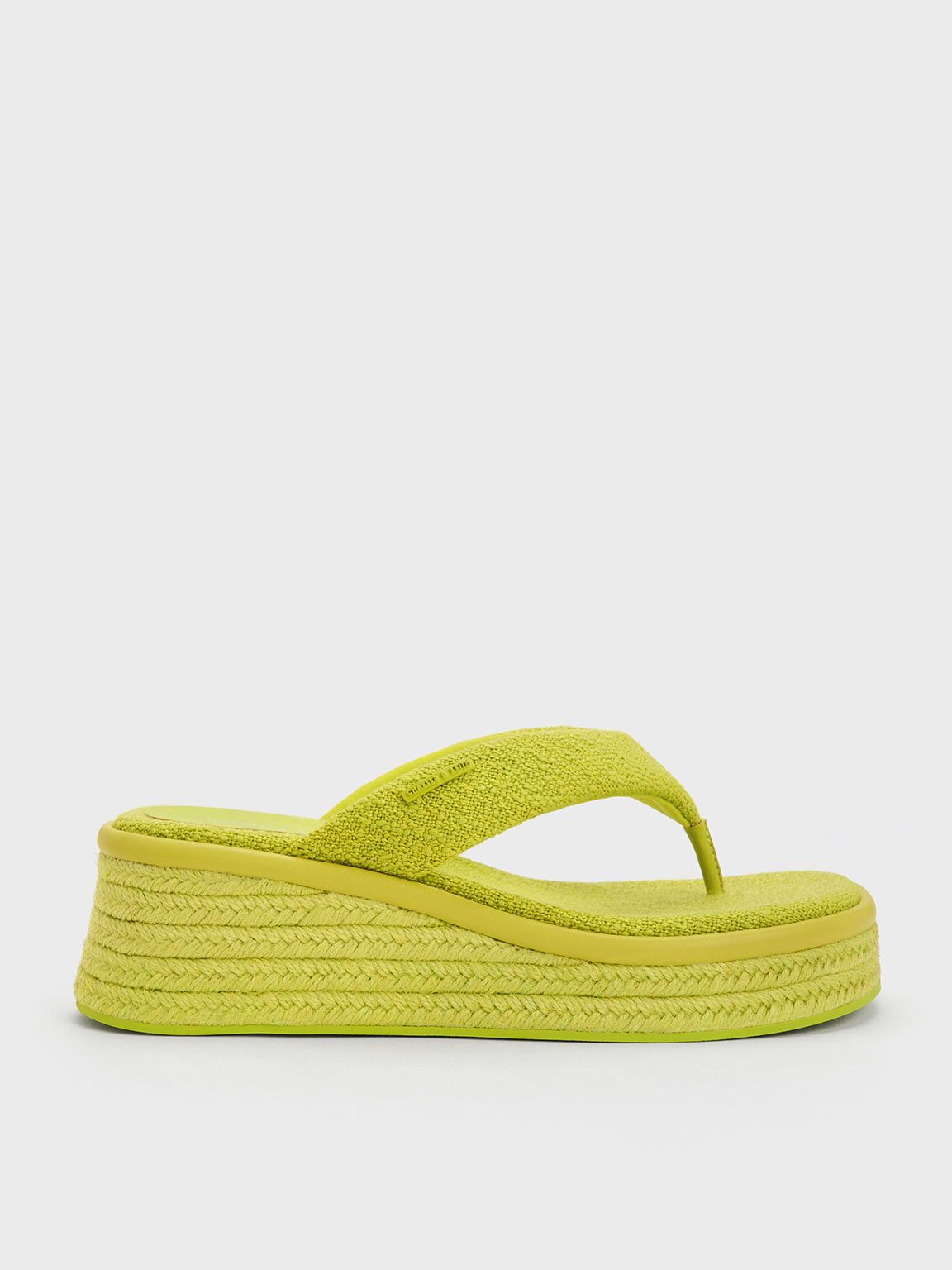 Woven Espadrille Thong Sandals
 - Lime | Charles & Keith UK