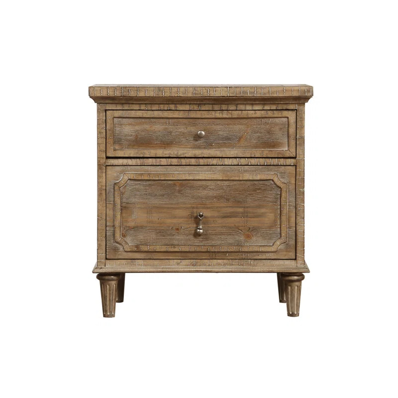 Rahul Rustic Nightstand with USB | Wayfair North America