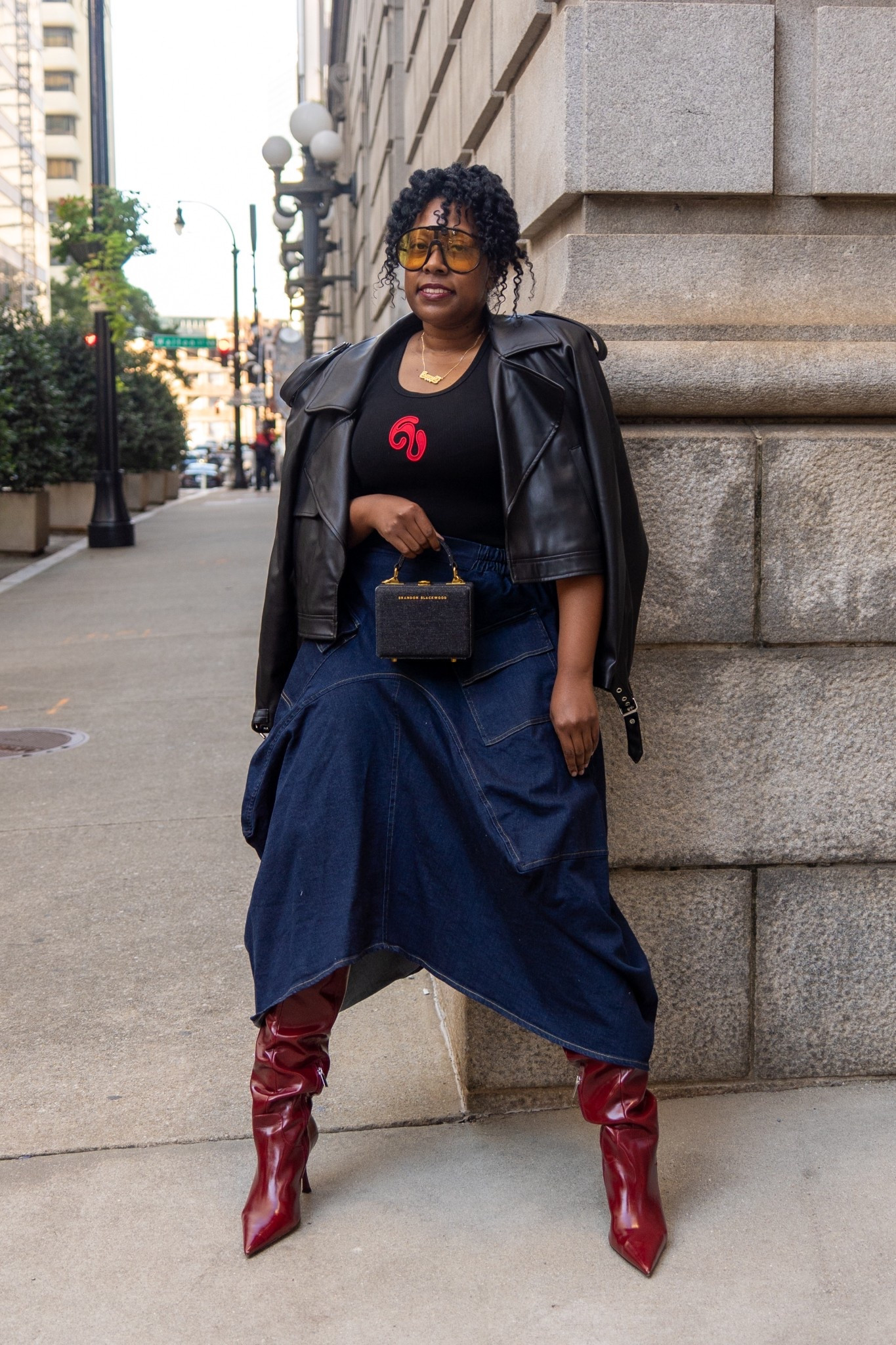 Asymmetric skirt 
Otk boots
Brandon Blackwood bag
Kai Collective skirt

#LTKSeasonal #LTKShoeCrush #LTKMidsize