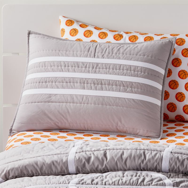 Grey Kids Pillow Sham + Reviews | Crate & Kids | Crate & Barrel