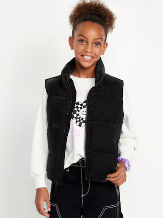 Water-Resistant Metallic Puffer Vest for Girls | Old Navy (US)