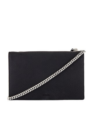 ALLSAINTS Fetch Chain Crossbody Wallet in Black from Revolve.com | Revolve Clothing (Global)