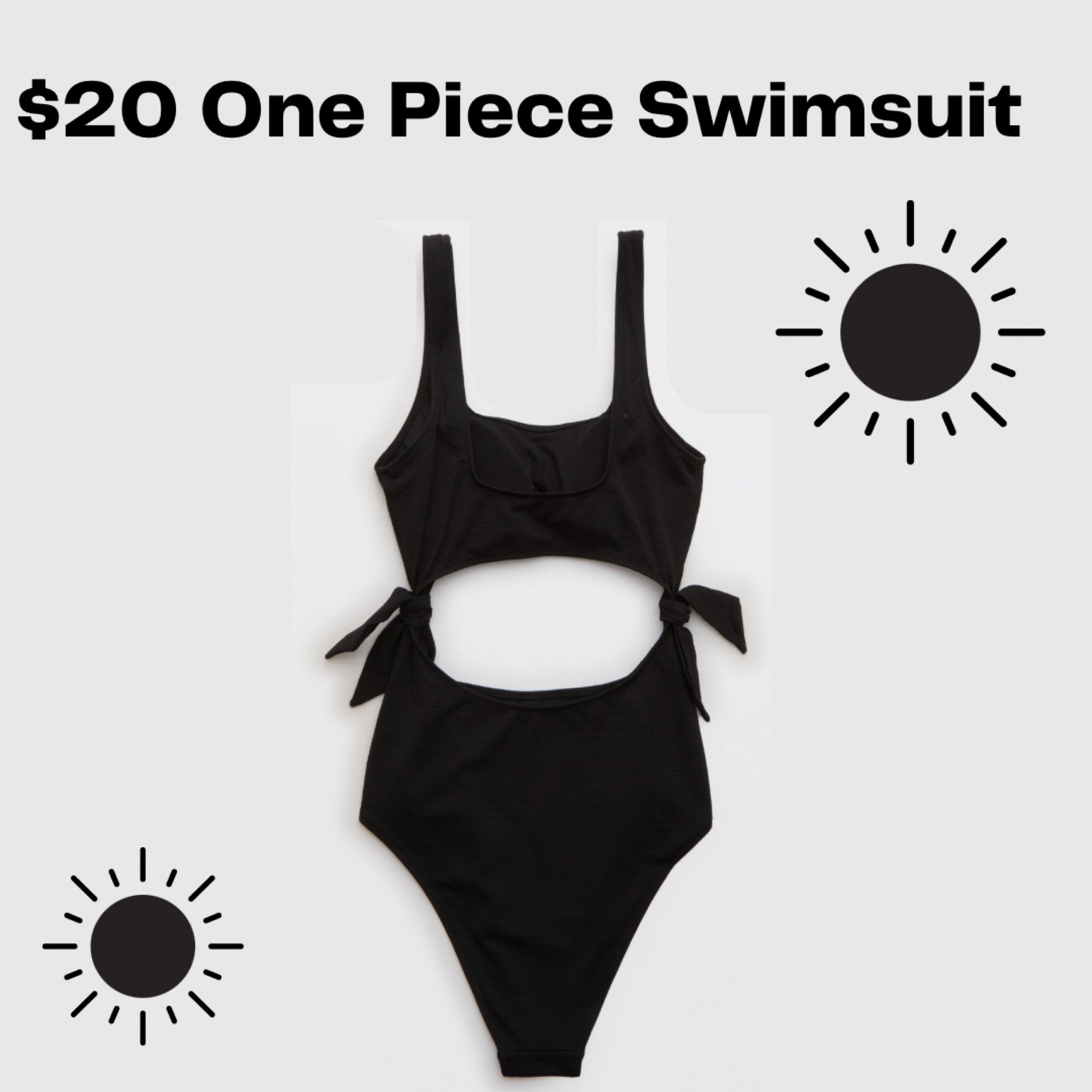$20 one piece swimsuit! This looks so cute 🖤 | swim | swim sale | one piece swim | 

#LTKSale #LTKSeasonal #LTKswim