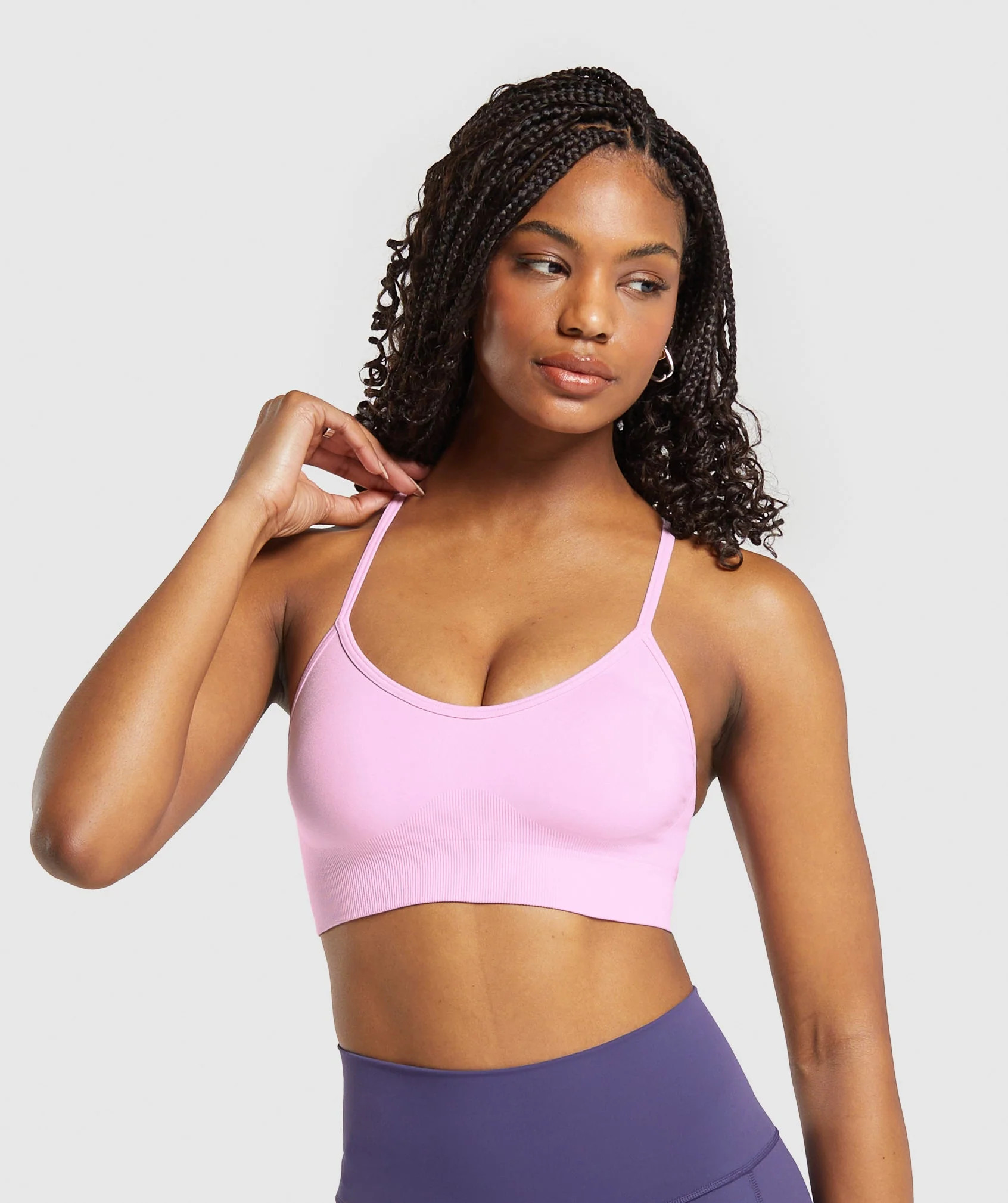 Gymshark GS x Anna Sports Bra - Lilac Pink | Gymshark US