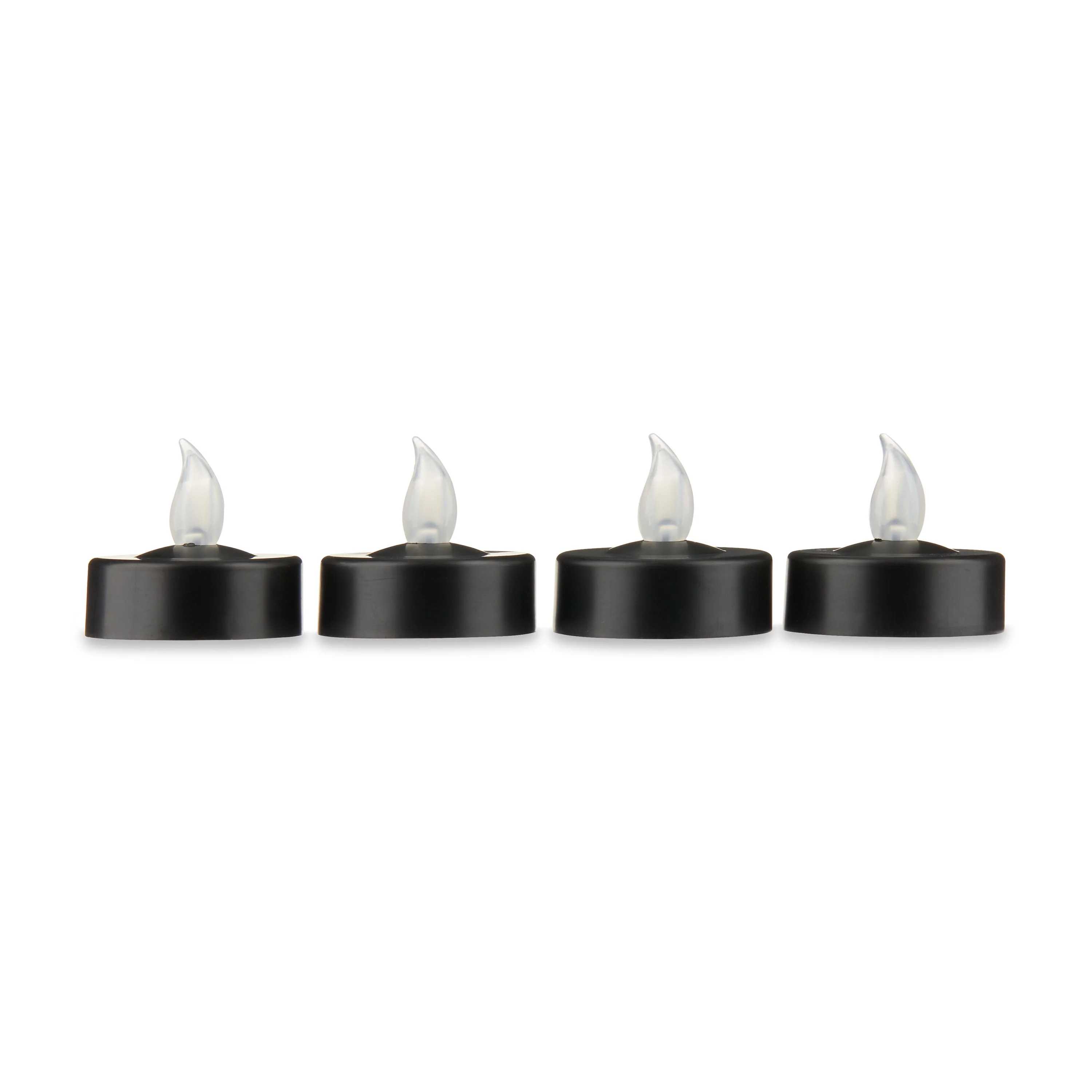 Halloween Flameless Black LED Tealight Candles, 4 Count, Way To Celebrate - Walmart.com | Walmart (US)