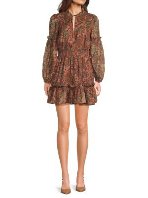 Darlene Floral Ruffle Minidress | Saks Fifth Avenue OFF 5TH