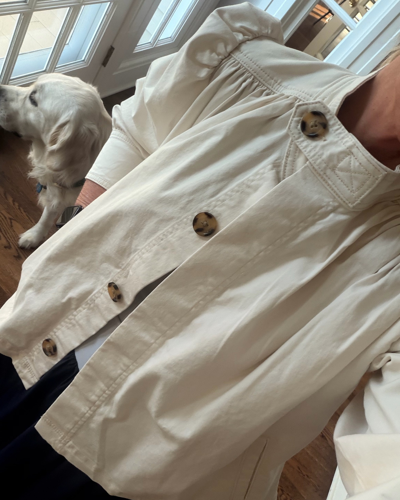 Go ahead and snag this adorable jacket for fall! 🍁  Finally back in stock!!! Also in blue denim but I love this ecru! 
On sale for $30!!
#walmartpartner #walmart
#denimjacket

#LTKmomlife #LTKOver40 #LTKSaleAlert