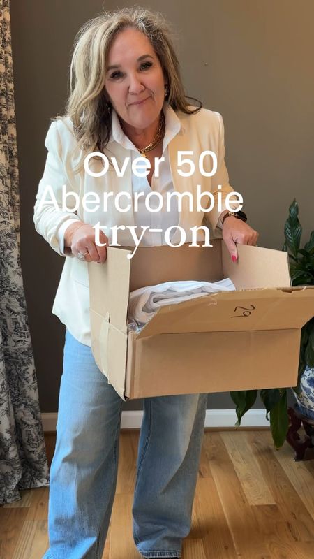 Yup. I’m
An Abercrombie girl. 
Sizing: wearing a large or 12 regular in everything except the crinkle pants. I bought the large short. 

There’s some fun styles and great to have another place to shop! 

Spring summer outfits linen suit vacation outfit 

#LTKover40 #LTKmidsize #LTKfindsunder100