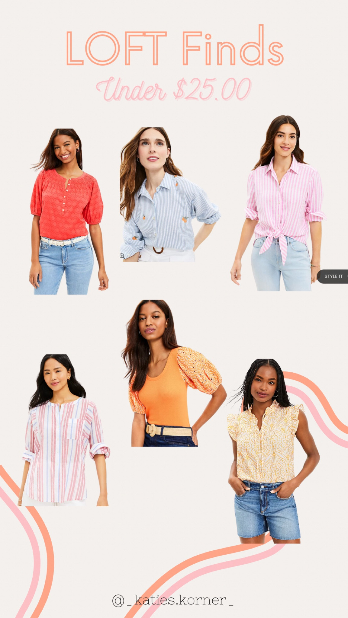 Some great LOFT tops are now less than $25.00!!

#LTKunder50 #LTKsalealert