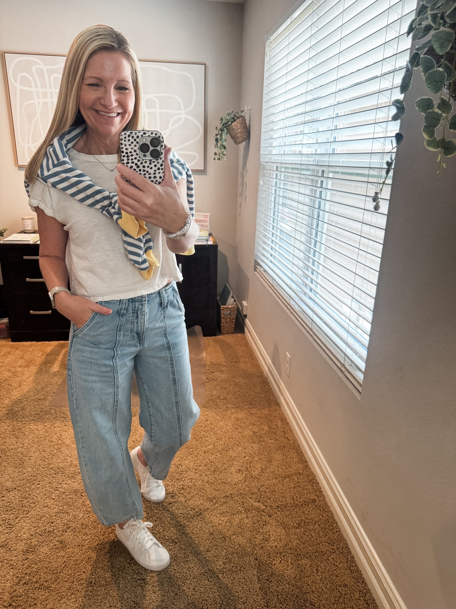 Casual Saturday outfit for family time at the Savannah Bananas game. My barrel jeans are Target and my sweatshirt is Amazon. 

#LTKOver40 #LTKootd #LTKSeasonal