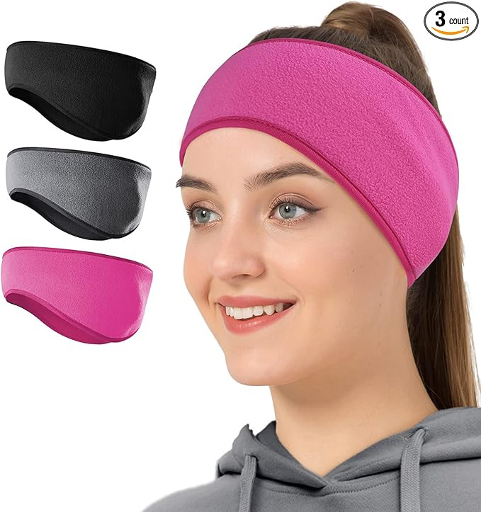 Winter Fleece Ear Warmers Muffs Headband for Men Women Kids Ski Running Cycling | Amazon (US)