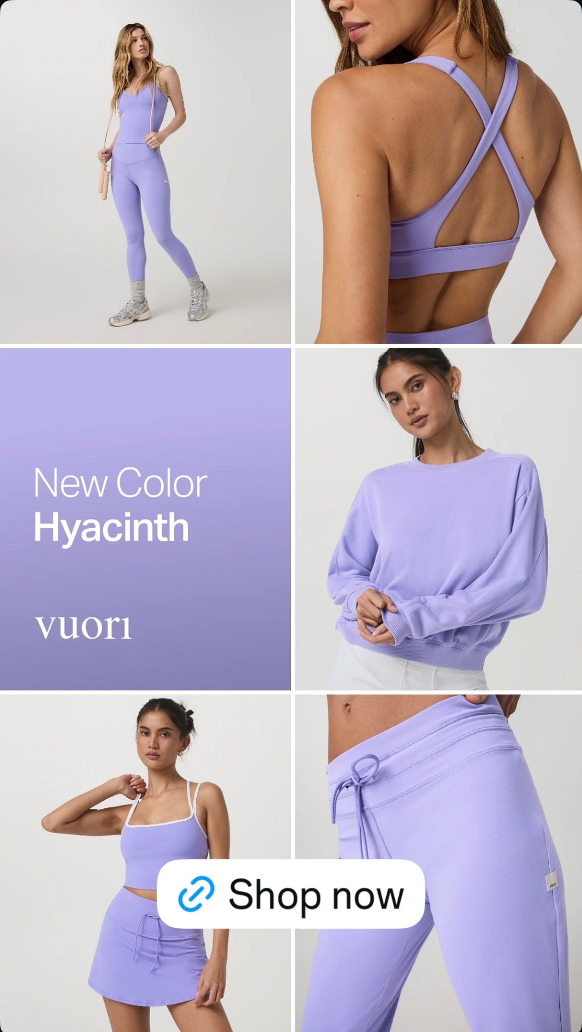 Vuori New Color - Hyacinth 💜 
The perfect Athleisure for everyday life in the prettiest new color!  


#vuori
#new arrivals 
#new color drop 
#fashion inspo 
#athleisure
#activewear 
#womens apparel 
#weekend outfit
#casual outfit
#mom outfit
#seamless bra
#seamless bike shorts
#weekender crew neck 
#halo essential wideleg pant 
#hyacinth
#daily speed short 
#workout shorts 
#colorful workout clothes
#pocket legging 
#everyday pants
#casual pants
#v neck tank
#matching set 
#workout set 
#tall girl friendly 
#flare leggings 


 


#LTKfitnessgoals #LTKActive