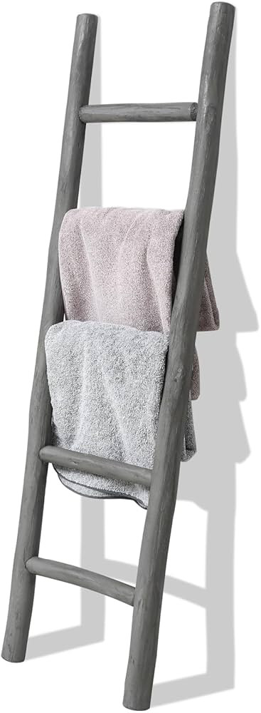 FUIN Fully Assembled 57in Wood Blanket Ladder Living Room Decorative Wall Leaning Farmhouse Quilt... | Amazon (US)