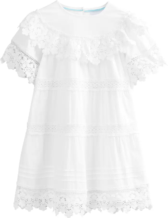Mini Boden Kids' Lace Tiered Dress | Nordstrom | Nordstrom