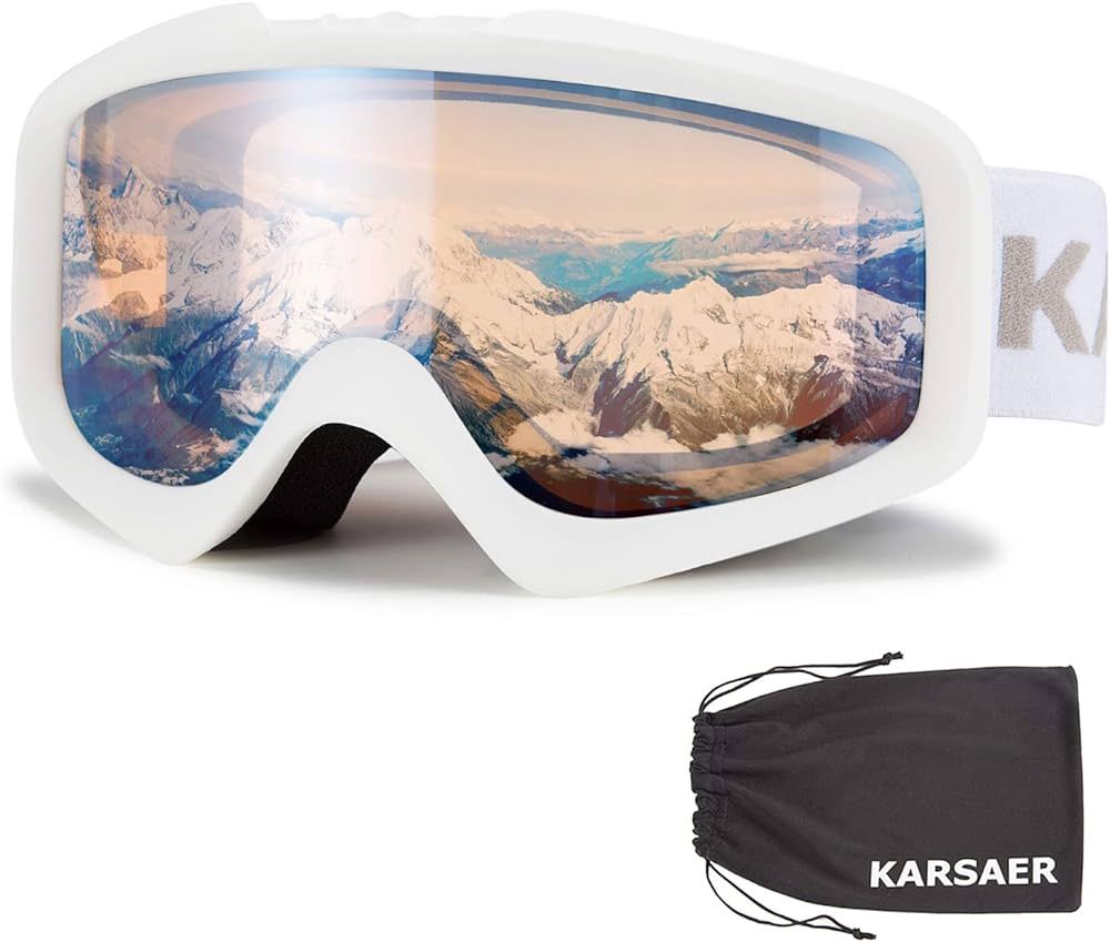 Karsaer Ski Goggles Anti-Fog Snow Goggles OTG 100% UV Protection Snowboard Goggles Bendable Dual-... | Amazon (US)