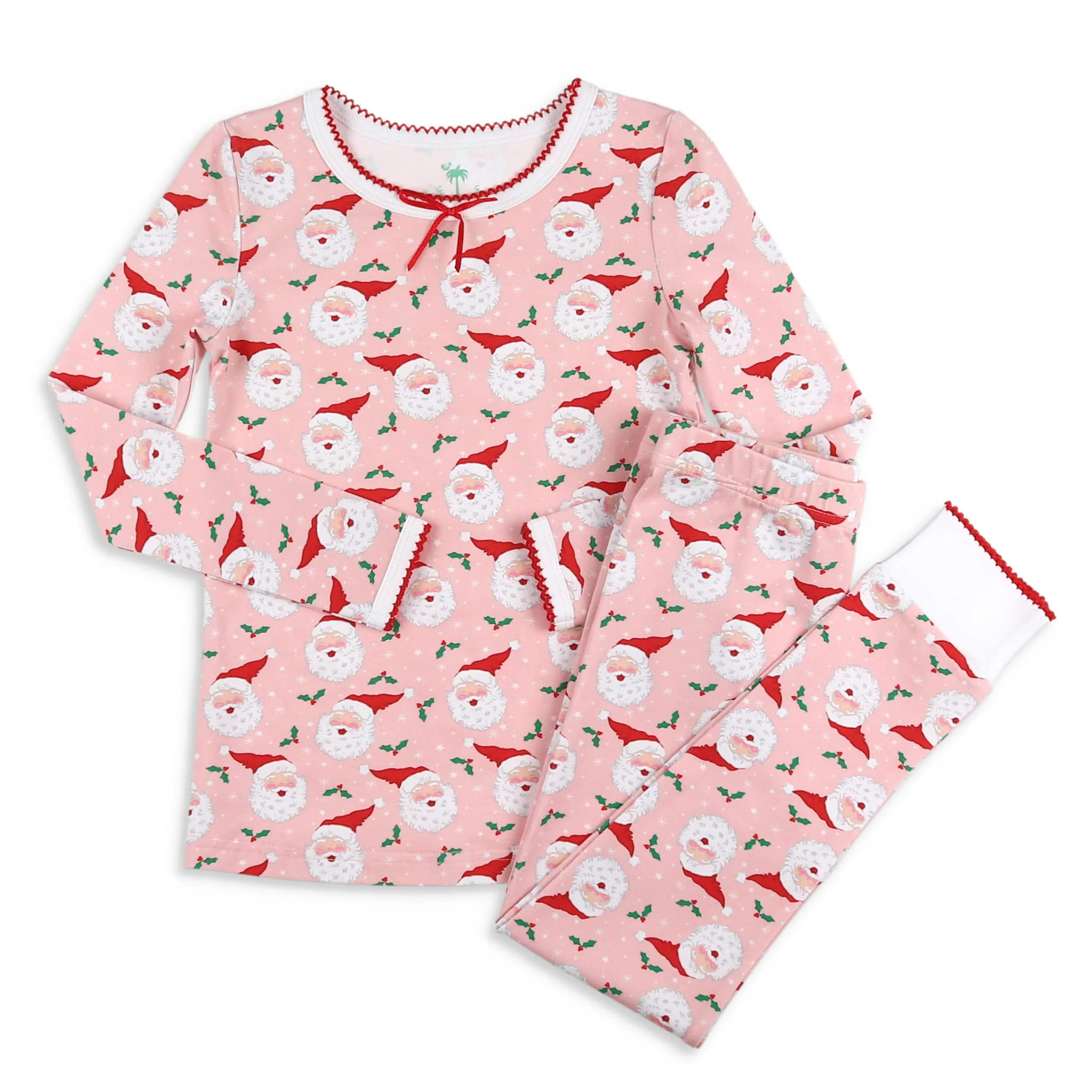 Girls Loungewear - Jolly Santa - Shrimp and Grits Kids | Shrimp and Grits Kids