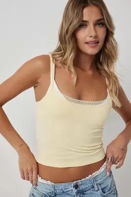 Basic Lace Trim Tank Top | Ardene