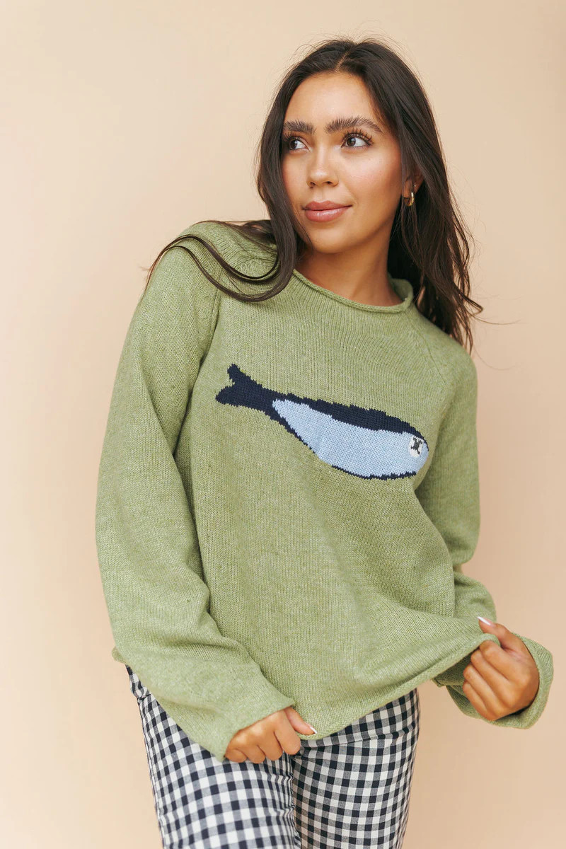 Fish N Chic Sweater in Green | Henly