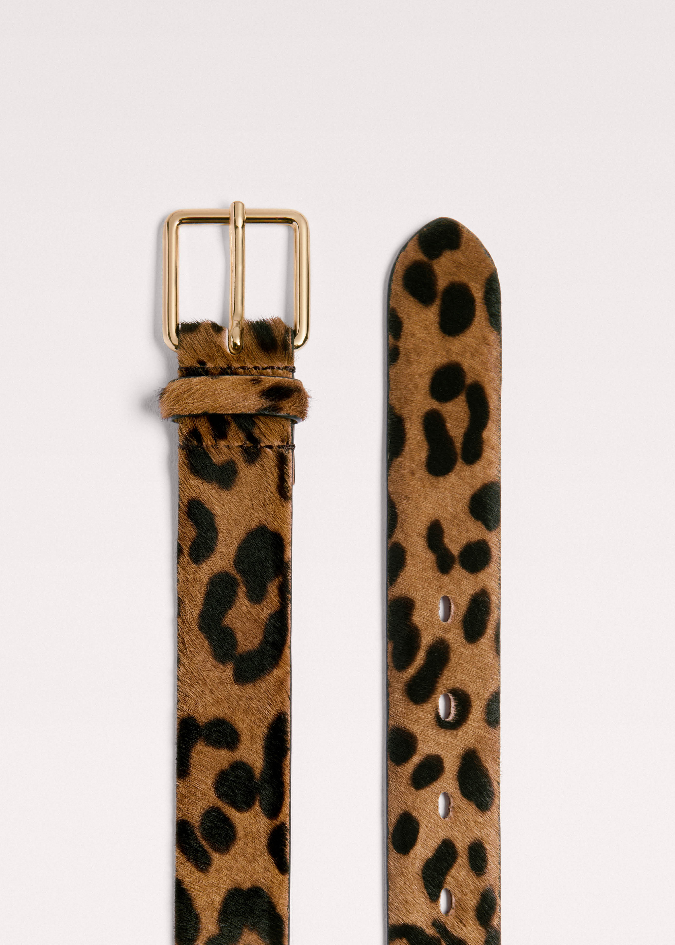 Leopard Print Classic Belt Italian Leather | ME+EM US