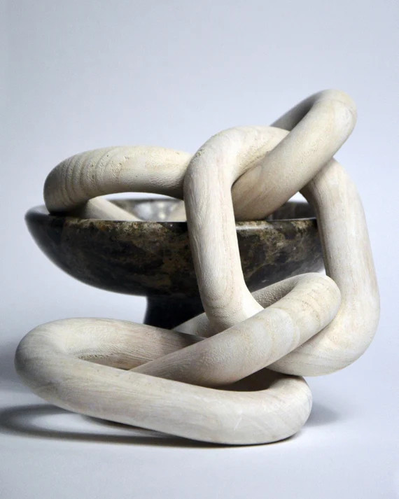 Paulownia Wood Chain Link  White Natural Satin Finish | Etsy UK | Etsy (UK)