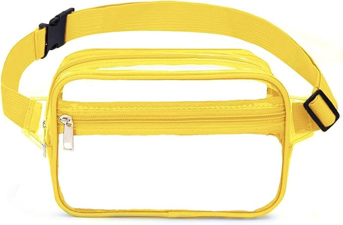 Clear Fanny Packs for Women - Stadium Approved Crossbody Bags (Yellow) | Amazon (US)