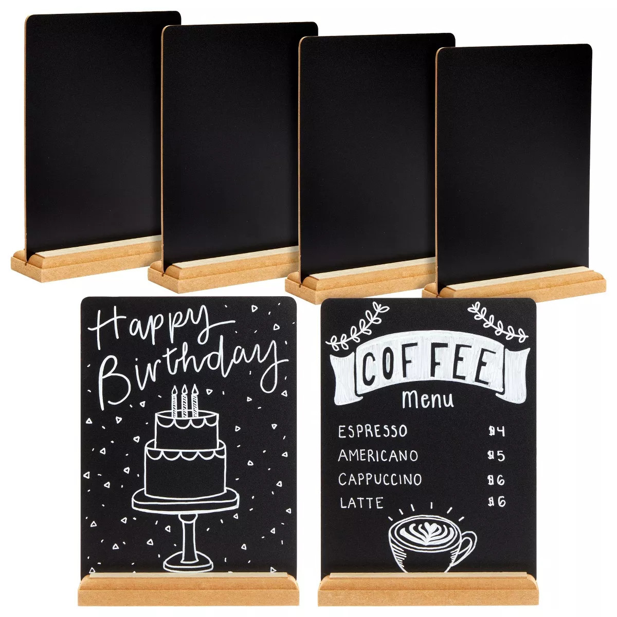 Juvale 6 Pack Mini Chalkboard Signs with Stand for Table Decorations, Restaurant Food Display, Me... | Target