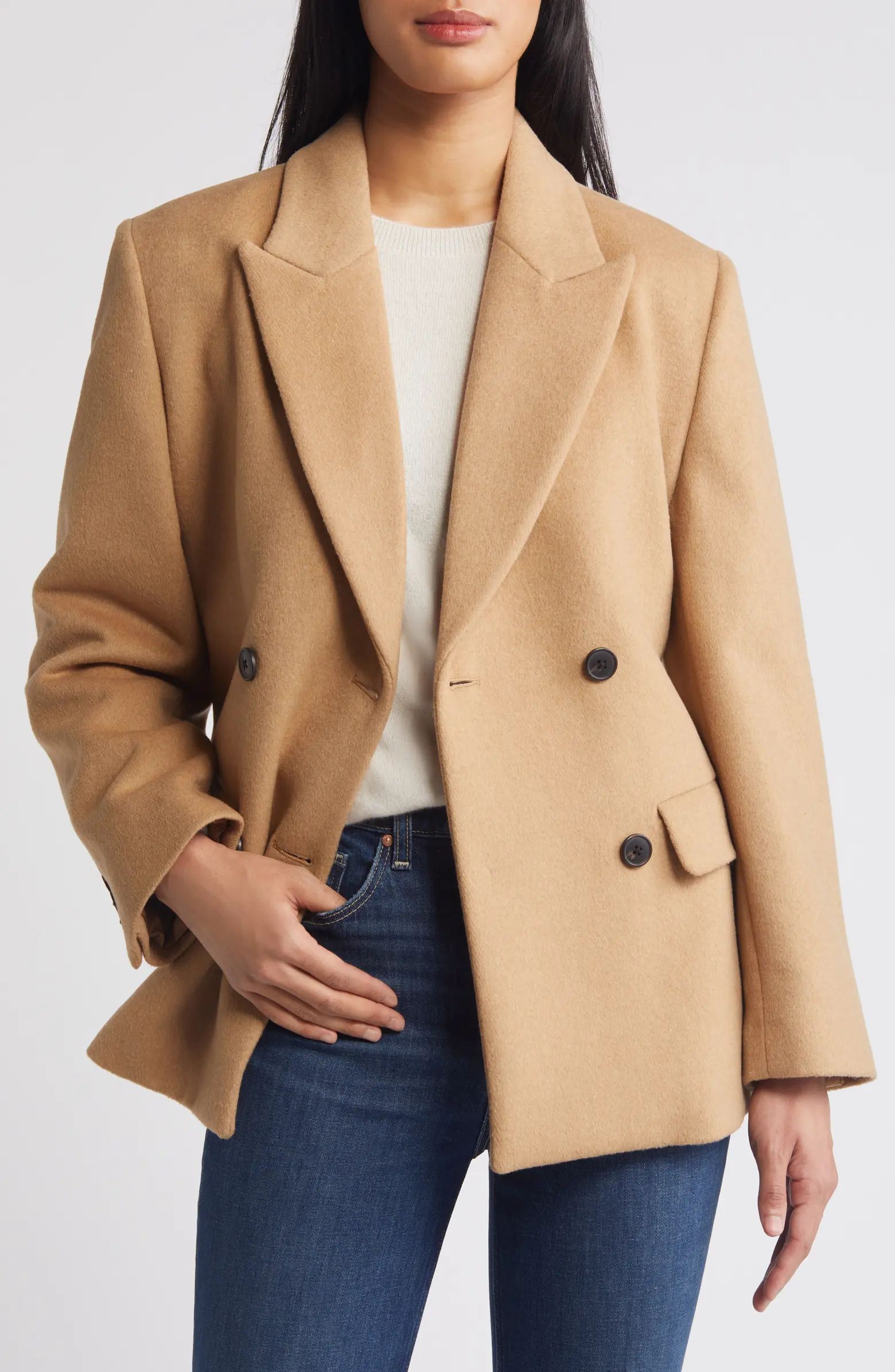 Double Breasted Wool Blend Blazer | Nordstrom