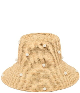 San Diego Hat Company Perla Crochet Raffia Pearl Cluster Bell Bucket Hat | Dillard's | Dillard's