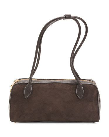 Made In Italy Suede Shoulder Bag | TJ Maxx