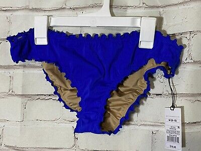 Women's Ruffle Cheeky Bikini Bottom - Shade & Shore™ Medium Blue | eBay US