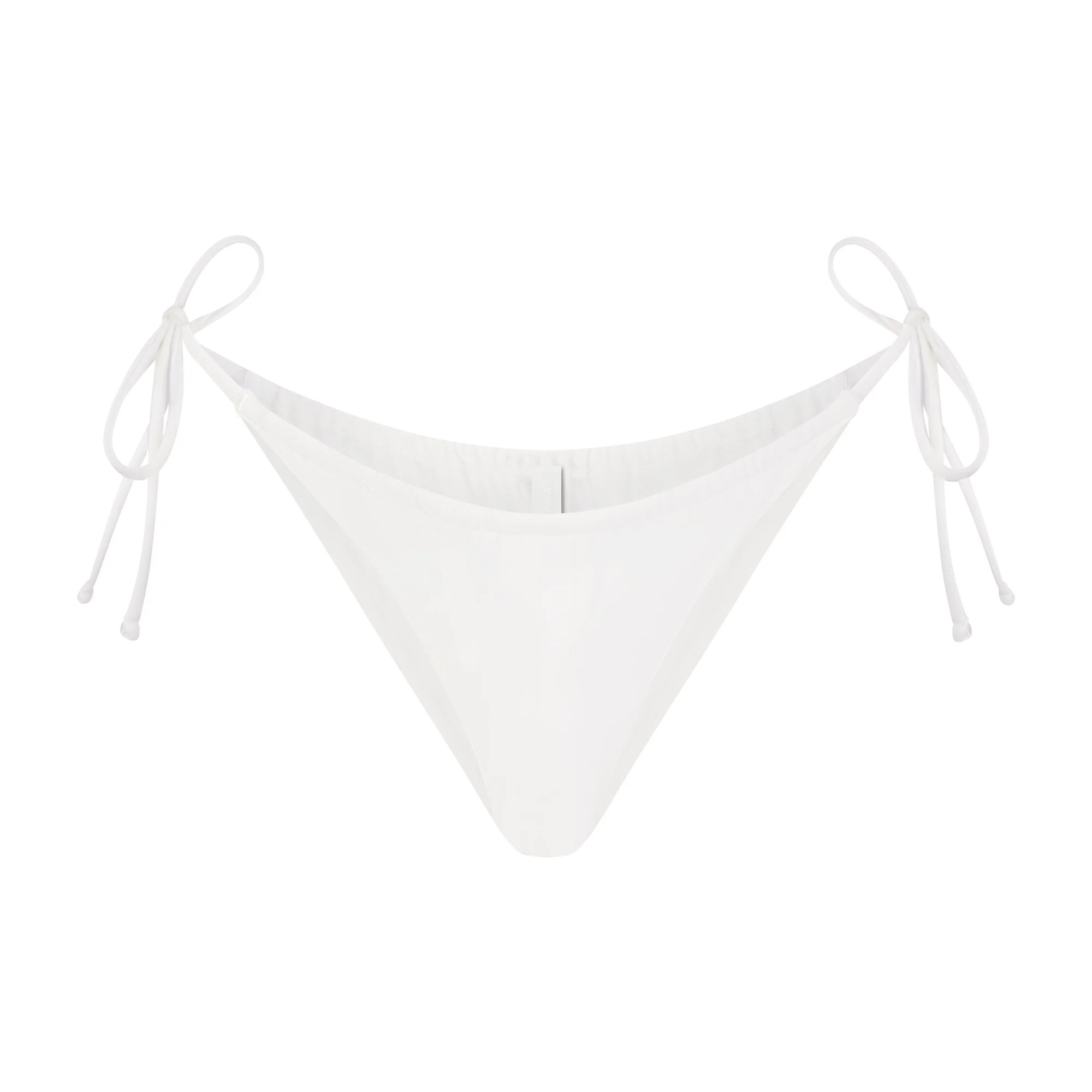 SKIMS Tie Side Bikini Bottom | White | 3XL | Signature Swim | SKIMS (US)