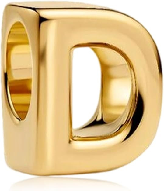 S925 A-Z Bead Charms,Initial Letter Alphabet, 14K Gold Plated, for Bracelet Necklace, Gift for Mo... | Amazon (US)
