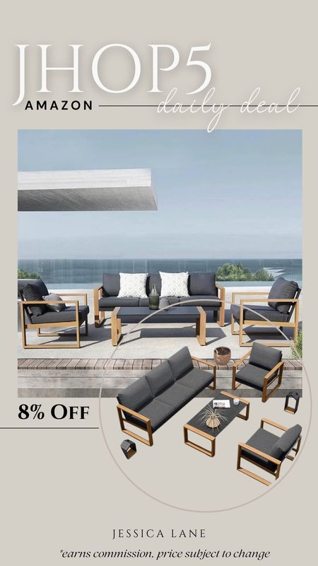 Amazon daily deal, save 8% on this gorgeous outdoor patio set. Patio set, outdoor furniture, outdoor patio set, outdoor living, outdoor dining, Amazon patio set, Amazon home, Amazon deal, patio furniture deal

#LTKSeasonal #LTKHome #LTKSaleAlert