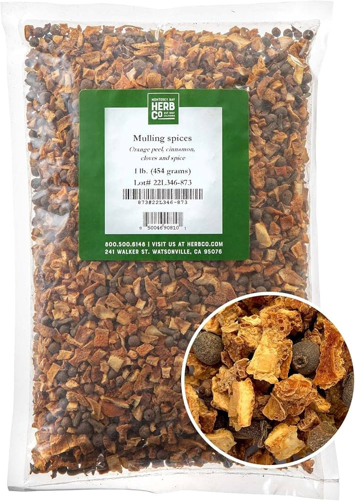Monterey Bay Herb Co. Traditional Mulling Spices - Spice Blend for Mulled Wine, Apple Cider, Tea,... | Amazon (US)