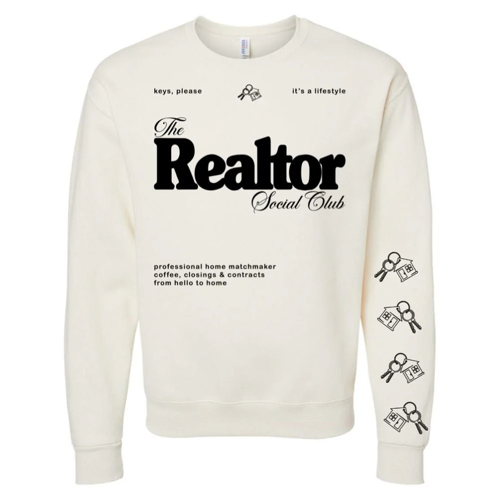 ‘Realtor Social Club' Crewneck Sweatshirt | United Monograms