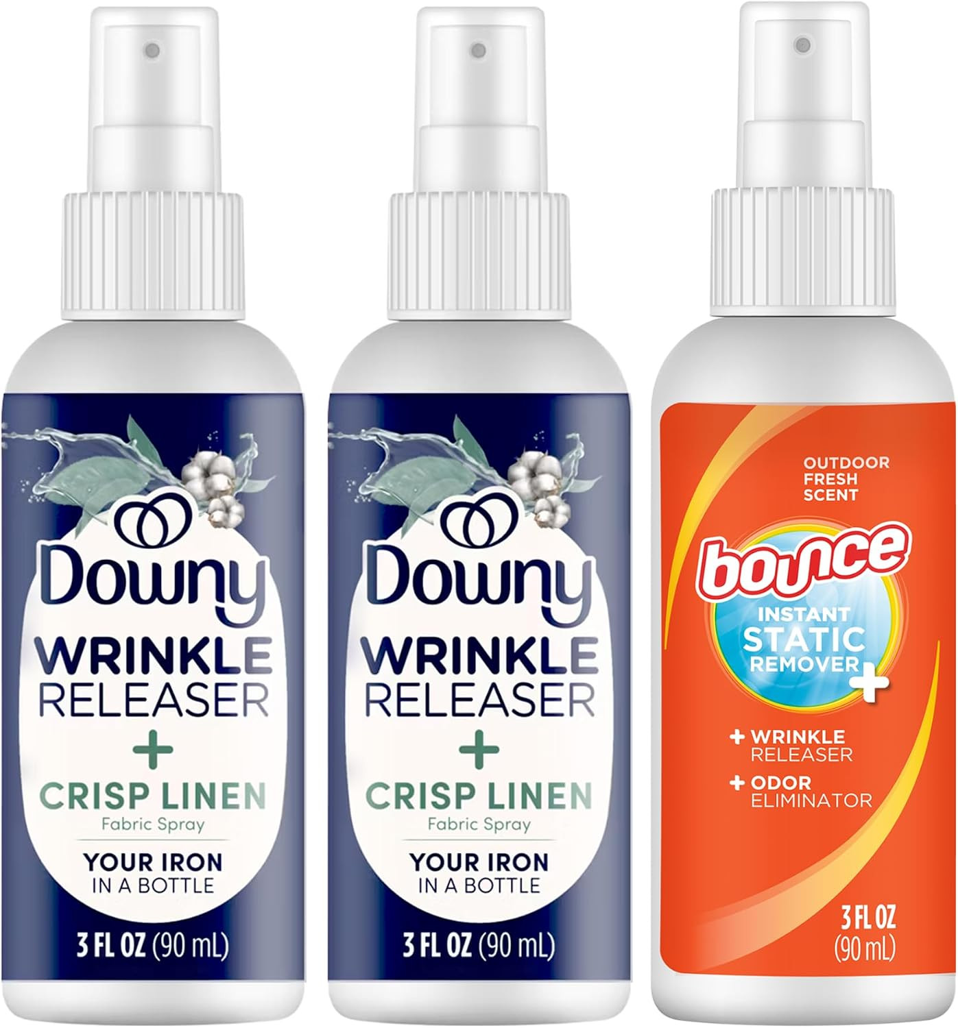 Downy Wrinkle Release Spray Bundle w/Bonus 3oz Bounce Spray Sample - 3 Pack | Amazon (US)