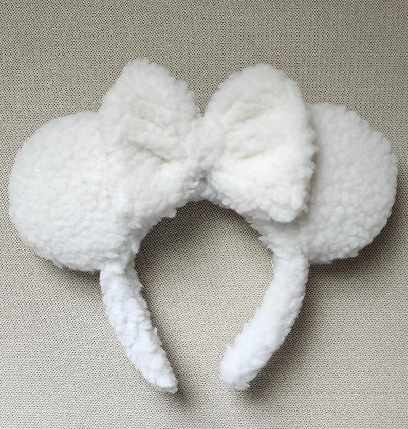 Sherpa Ears/Disney Sherpa Ears/Winter Disney Ears/Sherpa Teddy Bear Ears | Etsy (US)