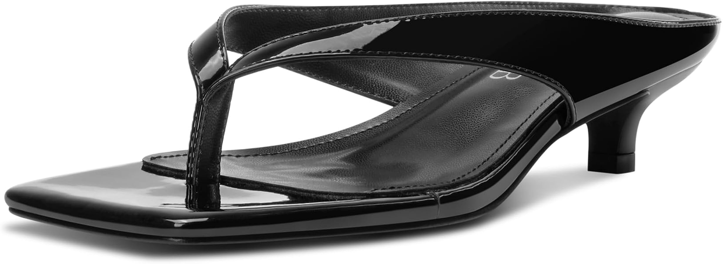 TNYNFBEB Womens Low Kitten Heel Flip Flops Heel Open Toe Thong Sandals Mules Shoes Slingback Prom... | Amazon (US)