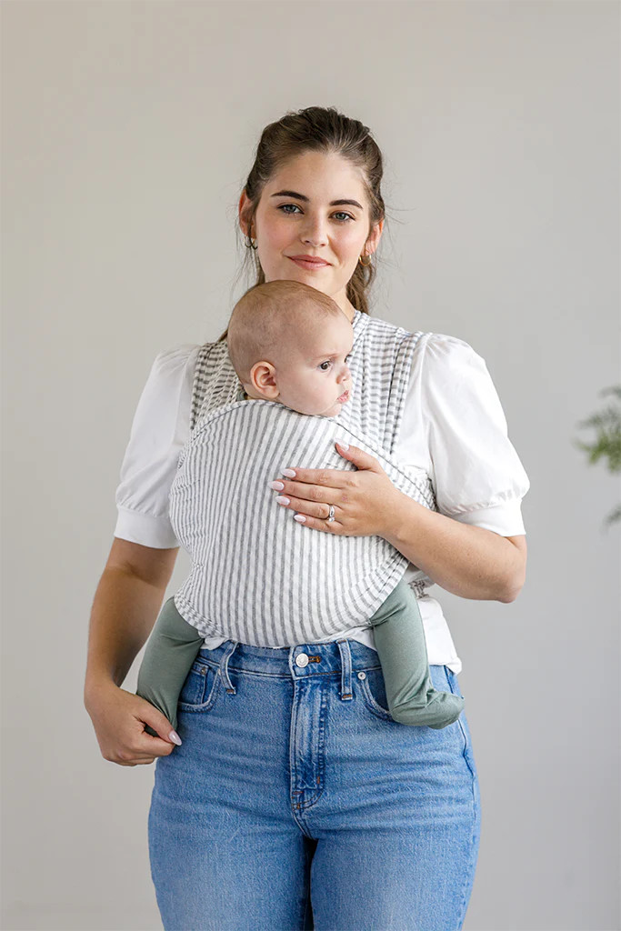 Natural + Grey Stripe Wrap | Solly Baby