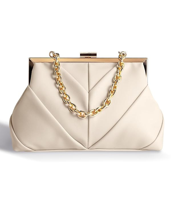 Clutch Purses for Women, PU Leather Evening Bag, Evening Handbags for Party, Prom, Wedding | Amazon (US)