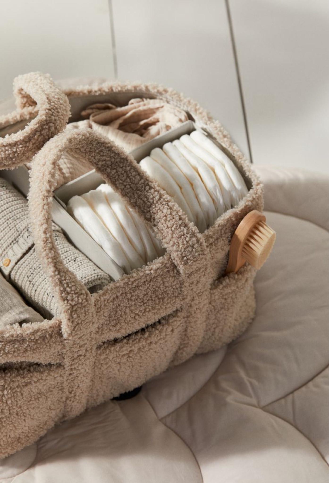 Teddy Fleece Diaper Caddy/Traveling Changing Bag 

#LTKSaleAlert #LTKBaby