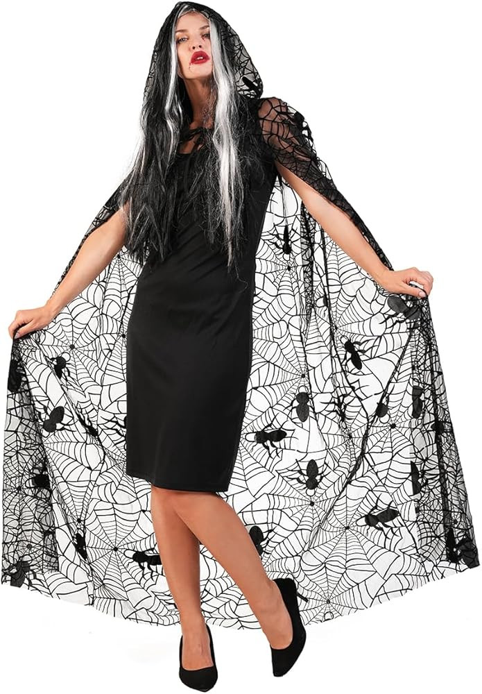 Spider Web Poncho for Women Halloween Costume | Amazon (US)